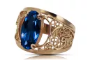 Sapphire Original Vintage 14K Rose Gold Ring Vintage vrc057r